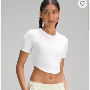 Lululemon Hold Tight White Cropped T